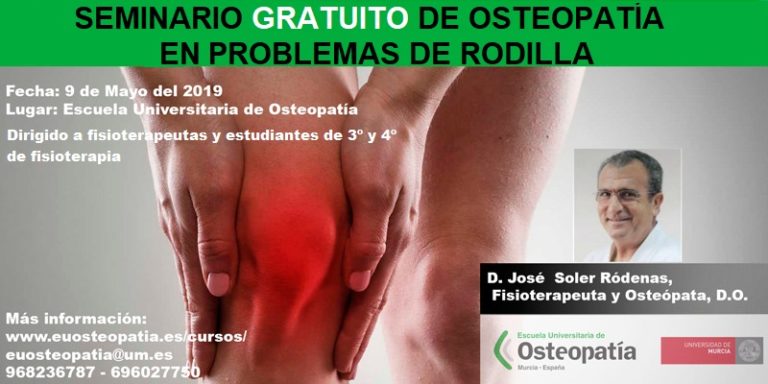 Esta semana se celebra el seminario de «Osteopatía en problemas de rodilla»